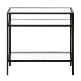 Henn&Hart Sivil Side Table, 24" Wide, Black