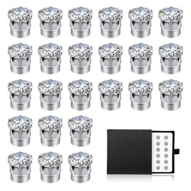 PEUTIER 24pcs Veil Weights Wedding Magnetic Diamonds, Shiny Crown Crystal Veil Weights Elegant Rhinestone Veil Weights Hijab Magnets for Women Girls Wedding Dress Accessories