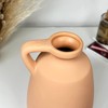 Terracotta Bottle Vase With Handle 20cm Roman Style Ceramic Flower