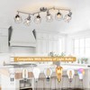 WILON Track Lighting Fixtures, 6-Light Brushed Nickel Flush Mount Track