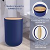 Blue Bathroom Accessories Set, 8 Pack Navy Blue Bathroom Decor