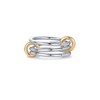 PAVOI 14K Gold Plated Interlocked Stackable Rings for Women -