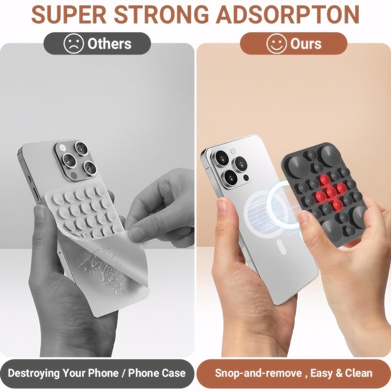 Silicone Magnetic Suction Cup Phone Sticky Grip Holder Compatible with