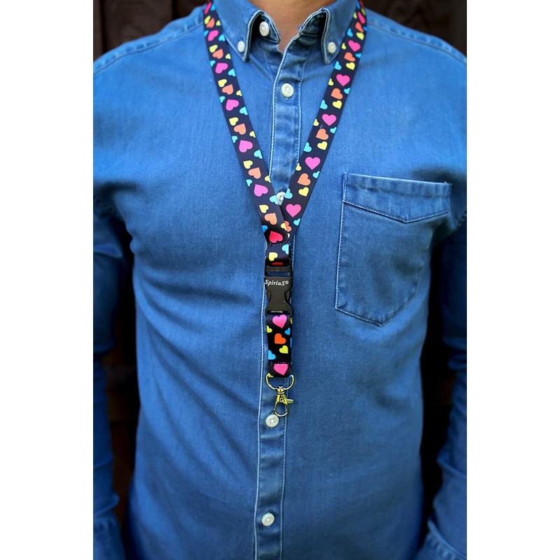 Lanyard neck strap for id card badge holder with safety