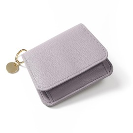 Blampom bp-2020 Women's Mini Wallet, Small Wallet, Coin Purse, Bifold Pass Case, Stylish, Minimalist, lavender