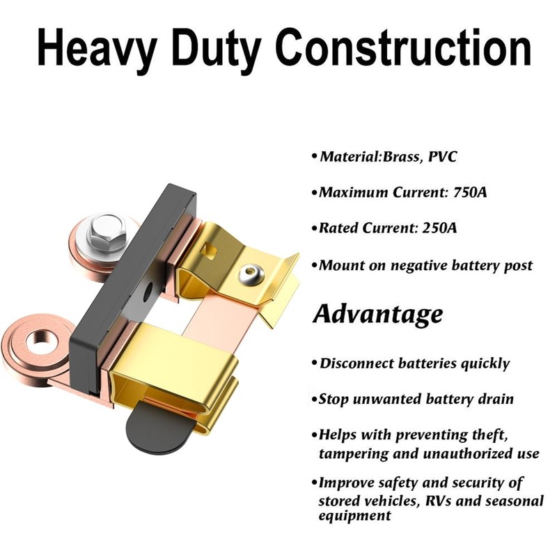 Side Post Knife Blade Master Switch 12V 24V Battery Disconnect