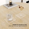 Sweet Elegance Acrylic Coaster, Rectangular Bar Drink Coaster, Clear Square