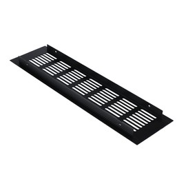 Aluminum Rectangular Air Vent Cover Black Floor Ventilation Grille Louvered Grill for Wardrobe Cabinet Closet Kitchen and Bathroom 3.15 x 11.81 Inch