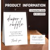 Minimalism Baby Shower Diaper Raffle Cards (1 Standing Sign &