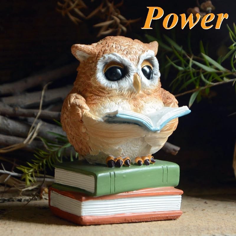 Gemmia Miniature Fairy Garden Book Lover Squirrel Figurine- Self-growth Reading
