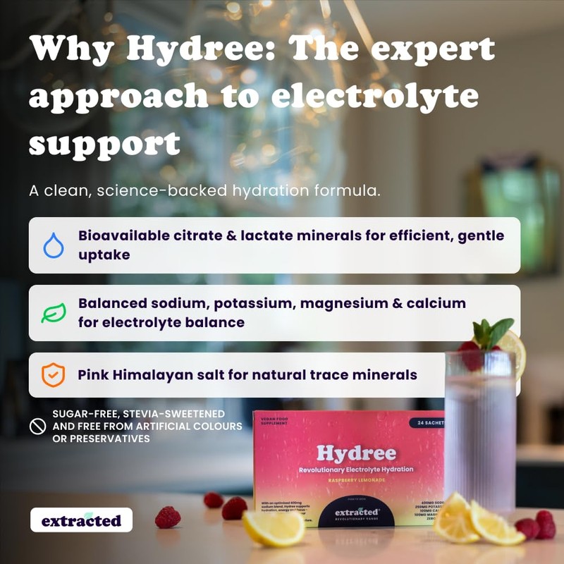 Extracted Hydree Advanced Electrolyte Drink Mix, Sodium Potassium Magnesium Calcium
