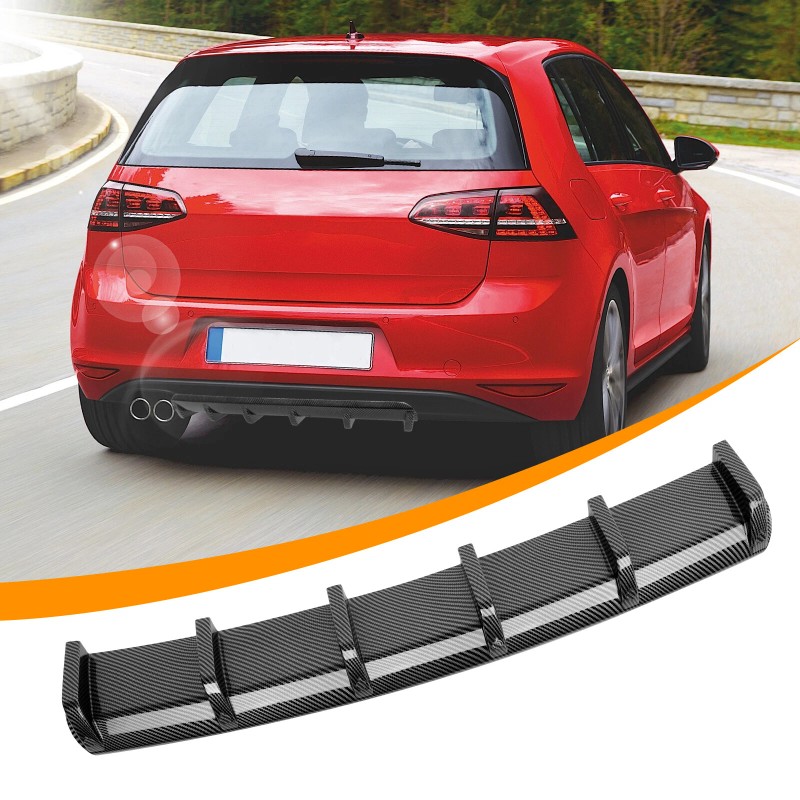 JMTBNO Rear Bumper Diffuser Lip Splitter Shark Fin Carbon For