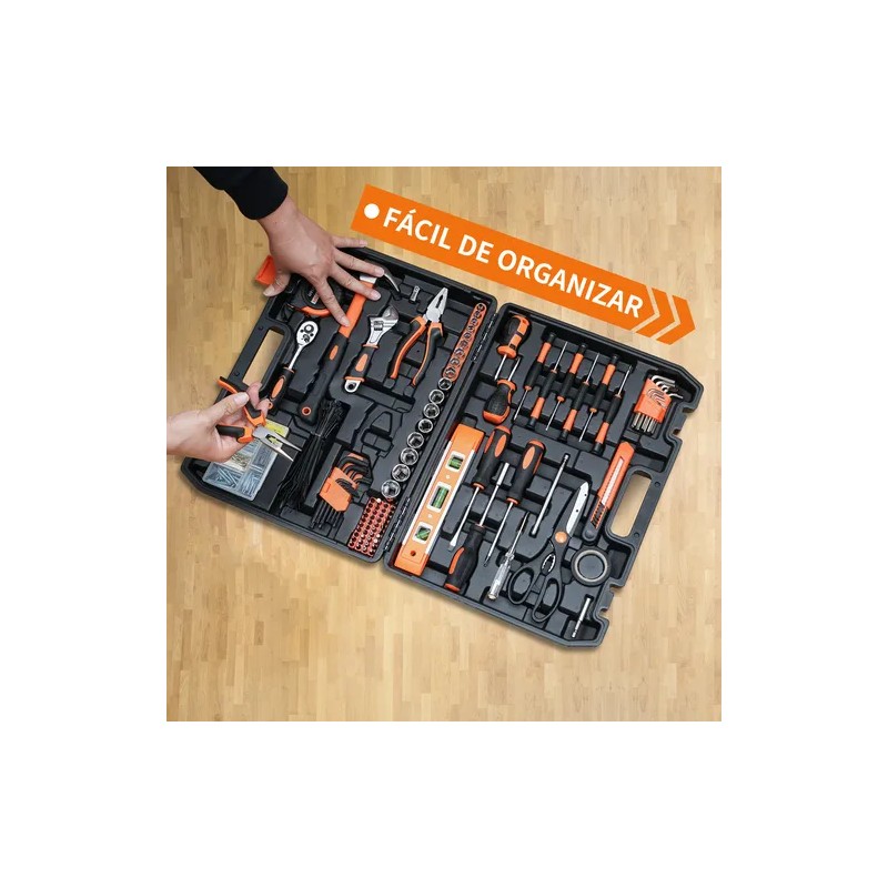 Juego De Herramientas Mecánicas Manuales Portafolio 242pcs
