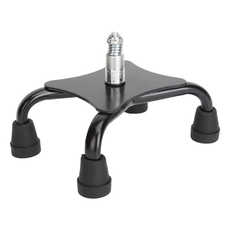 Walking Cane Quad Foot Stainless Steel High Stability Four Point