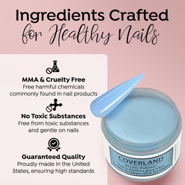Tones Coverland Acrylic Nail Powder "Icy Pop" - Limited Edition Acrylic Powder for Nail Design, Sculpting, and Masking Nail Bed Imperfections - (1.5 Oz)