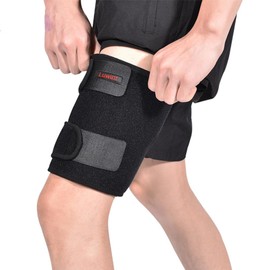 Luwint Youth Small Adult Thigh Hamstring Brace, Adjustable Compression Upper Leg Sleeve Support