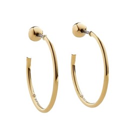 BaubleBar Dalilah Thin Gold-Plated Hoop Earrings - Lightweight, Hypoallergenic Large Gold Hoops with Post Back Closure, Thin Open Hoop Earrings, Dainty Gold Hoops for Women, Small 20 mm