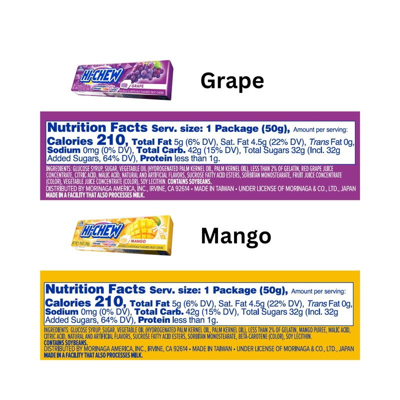 HI-CHEW Variety Sticks, 15-Pack, Soft & Chewy Candy, 1.76oz Each,