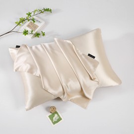 Silk Sutra 100% Pure Mulberry Silk Pillowcase for Hair and Skin, Premium 22 Momme Grade 6A Silk on Both Sides, Hidden Zipper Closure | Gift Box Packaging (Nude, King 20"x36")