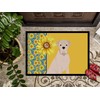 Caroline's Treasures WDK5341JMAT Summer Sunflowers Natural Eared White Boxer Doormat