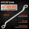 HORUSDY 9-Pece Metric Offset Box Wrench Set with Rolling Pouch,