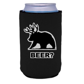 Beer Bear Collapsible Can Coolie (Black)