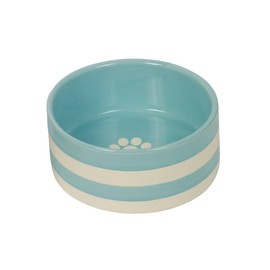 Nobby Ceramic Bowl Strio, Mint/Cream, Diameter 15.0 x 6.0 cm, 0.60 L, Pack of 1