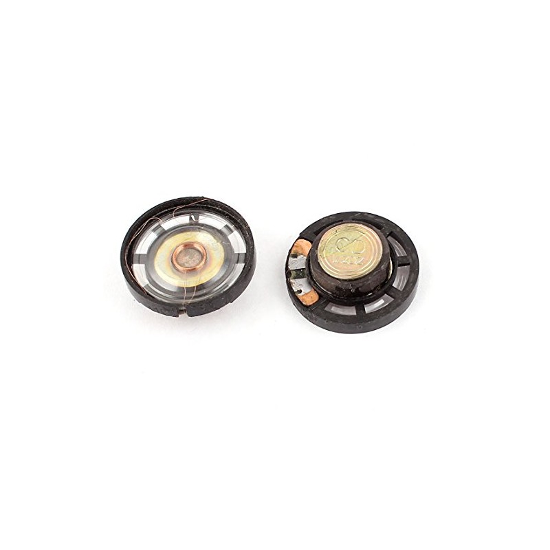 sourcingmap® 2Pcs 8 Ohm 0.25W 29mm Dia External Magnet Mini