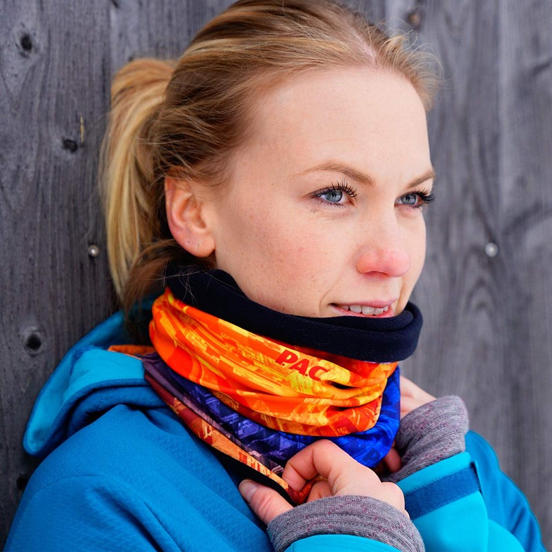 P.A.C. Twisted Fleece Darab Multifunctional Scarf - Reversible Tube Scarf,