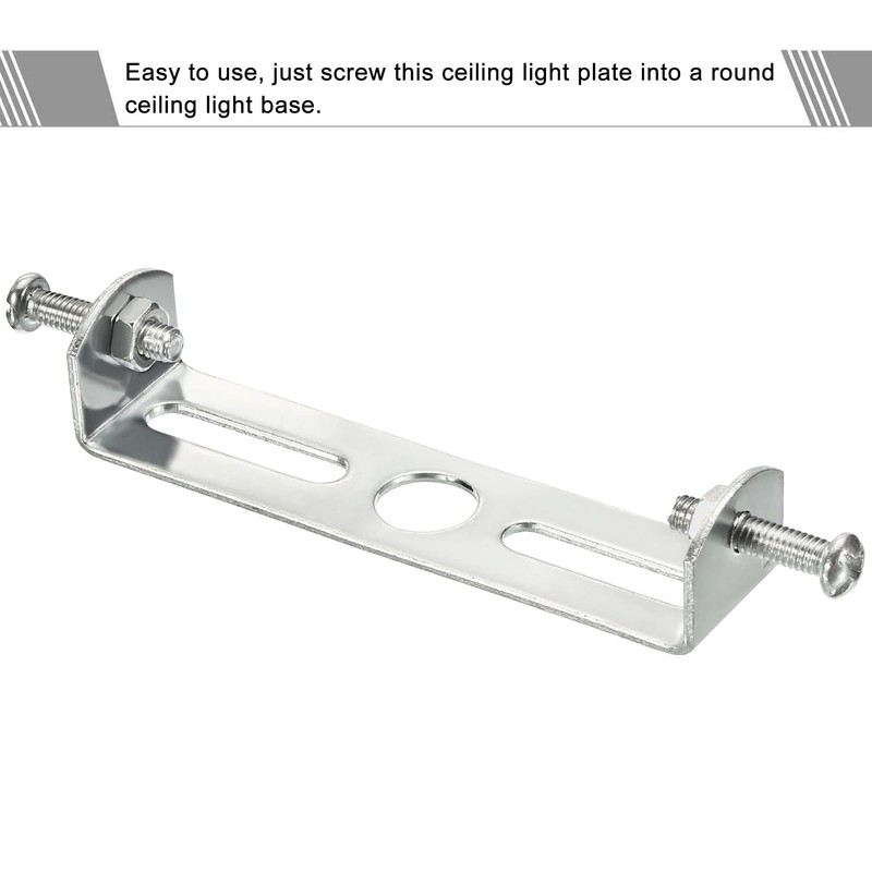 TOP-VIGOR 4Sets Light Fixture Ceiling Bracket, 75x18x16mm Ceiling Light Plate