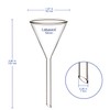 Labasics 2-Pack Glass Heavy Wall Funnel Borosilicate Glass Funnel, Short