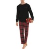 Vlazom Men's Pyjamas Sets Long-Sleeve Pj's Set Soft Loungwear Solid