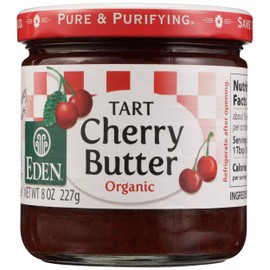 Eden Organic Cherry Butter, 8 oz Glass Jar, Montmorency Tart Cherries
