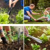 2Pcs Carbon Steel Shovels Set Leaf-Shaped Garden Trowel Weed Removal