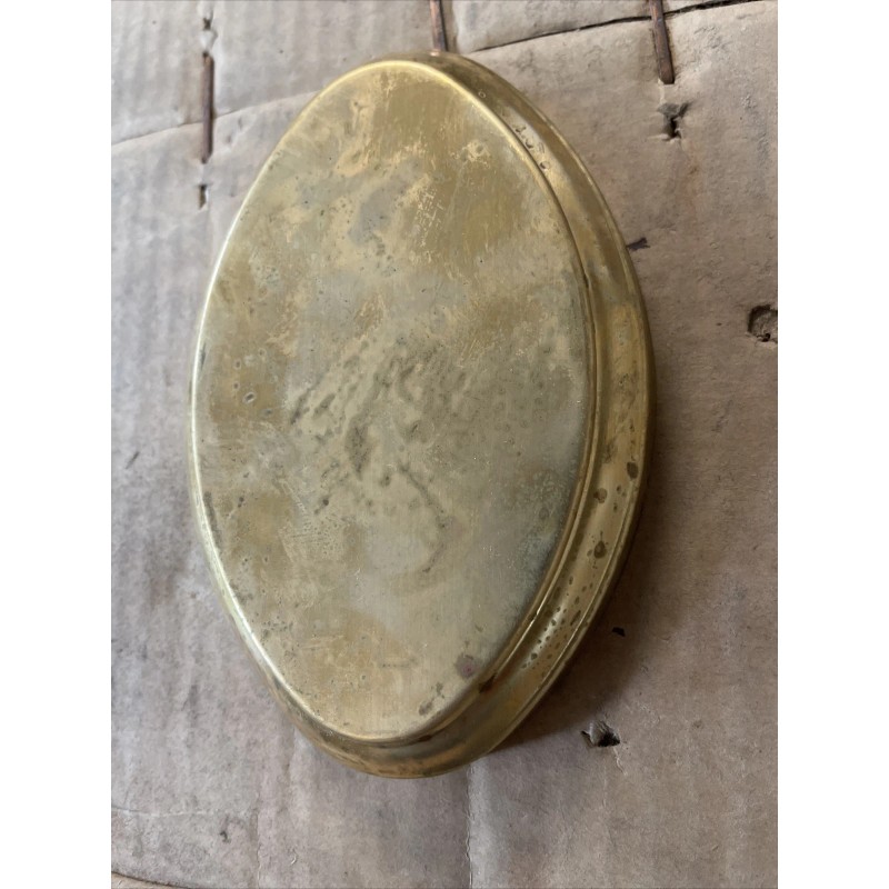 Lamp OVAL SOLID BRASS LAMP STAMPED BACKPLATE 6”LONG X 4