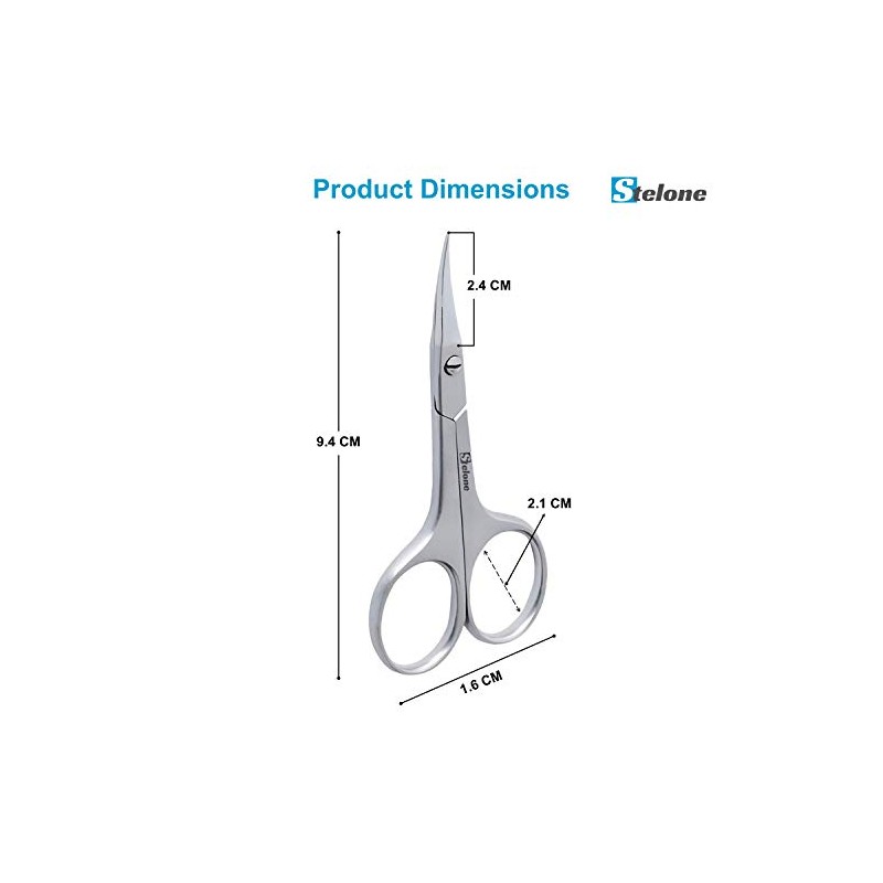 Midlion - Tijeras para cutículas de acero inoxidable multiusos para