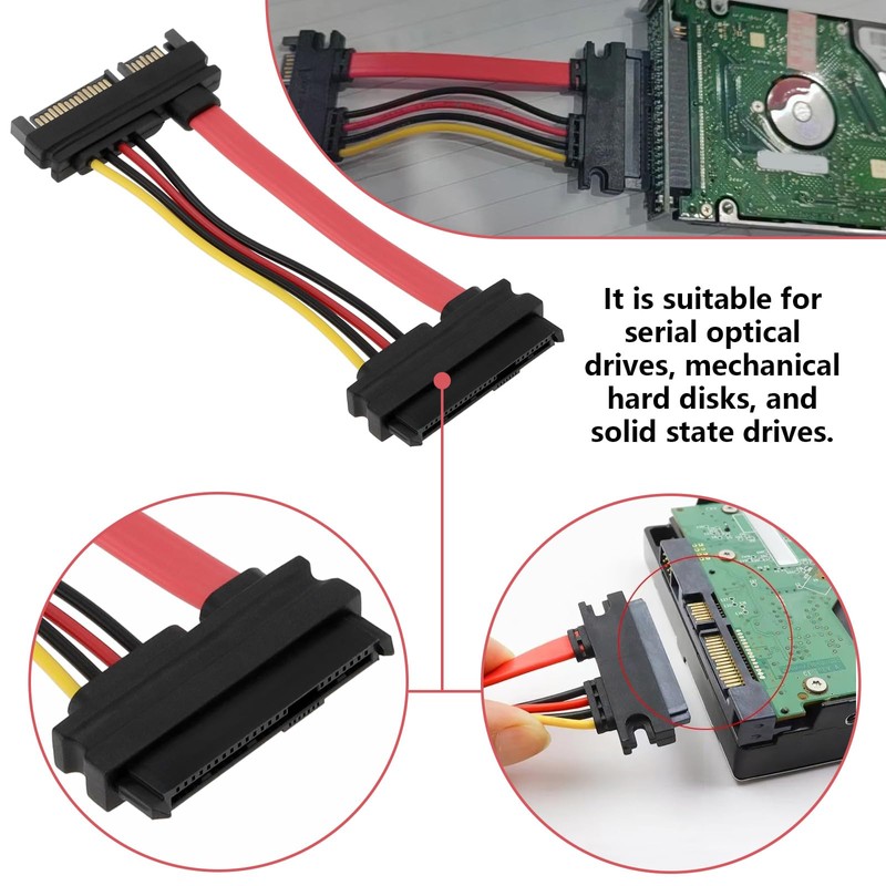 Create idea 2pcs SATA to SAS Data Cable 22 Pin