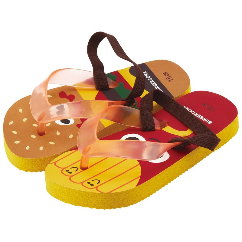 Skater SDBE15-A Kids' Flip Flops, 5.9 inches (15 cm), Burger