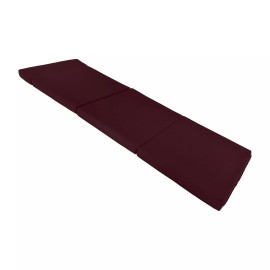 Danfuton Portable Lounger Shikibuton, Foldable Foam Beds Sleep Mats 83 x 27 x 3, Burgundy