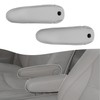 Qnbes 2Pcs Classic Grey Leather Seat Armrest Covers for Lexus