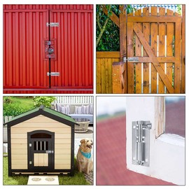 Door Bolt Stainless Steel Latch Small Pack of 6 3 Inch Door Bolt, Sliding Latch, Stainless Steel Bolt Lock, Door Bolt Sliding Lock for Garden Gate, Flush Doors with Screws