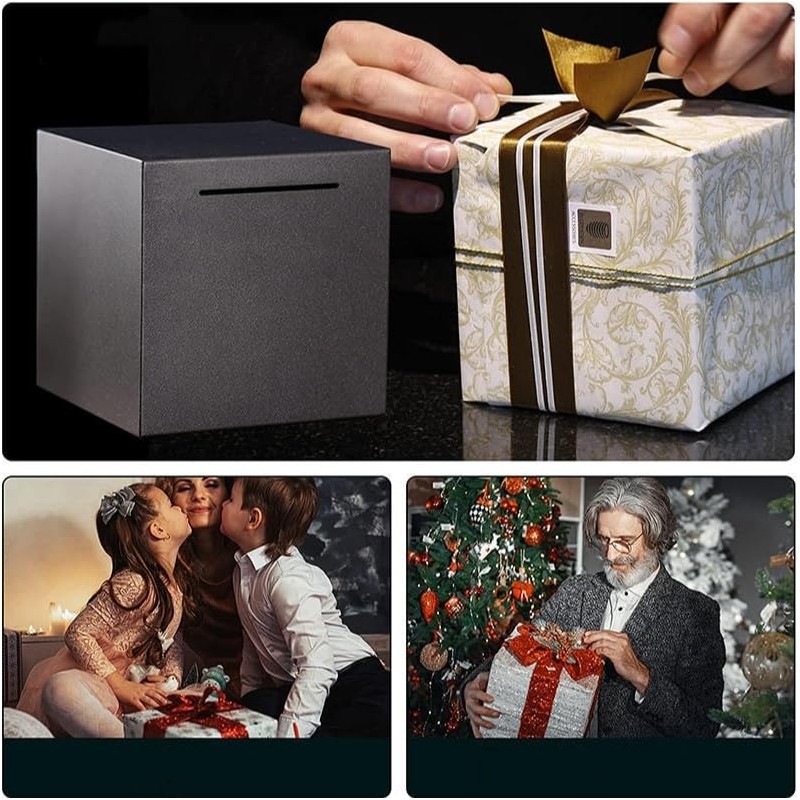 Jlbzyy Non-Open Piggy Bank Fashionable Money Box Stainless Steel Large