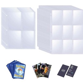 40 Pages Trading Card Sleeves, Transparent Collector Sleeves, Side Empty Collector Folder, Trading Card Accessories for Collecting All Types of Cards, Scrapbook Transparent Cards