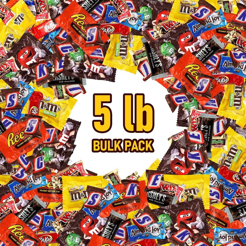 Assorted Chocolate Candy Mix - Individually Wrapped Milk, Dark, and