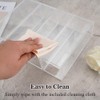 MOAMUN 2PC Clear Sunglass Organizer with 2PC Glasses Cleaning Cloth,