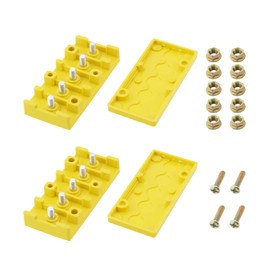 Micro Traders 2PCS Electric Bicycle 5 Pole Phase Connection Box Motor Controller Wire Connection Insulation Box for Electric Bicycle Modification with Screw Nuts, 78.5x36x18.5mm