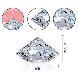 YYBD 24 Pieces Diamond Place Card Holders, Acrylic Table Number Holders, Crystal Table Card Stands Tabletop Card Holders for Baby Shower Wedding Birthday Anniversary Banquet Party