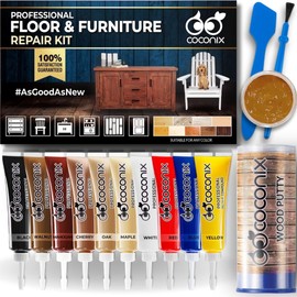 Coconix Floor and Furniture Repair Kit - Restoration of Your Wooden Table, Cabinet, Veneer, Door and Bedside Tables - Super Easy Instructions for Any Colour