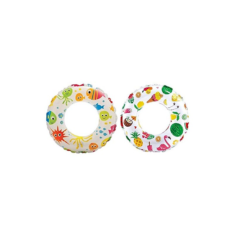 Intex - Recreation Lively Print Swim Ring, Summer Fun (Pack