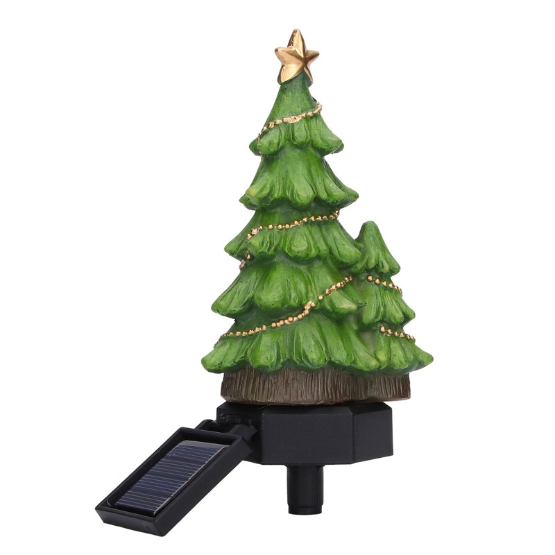 LED Christmas Lights Solar Tree Shaped Pathway Lights for Garden
